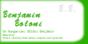 benjamin boloni business card